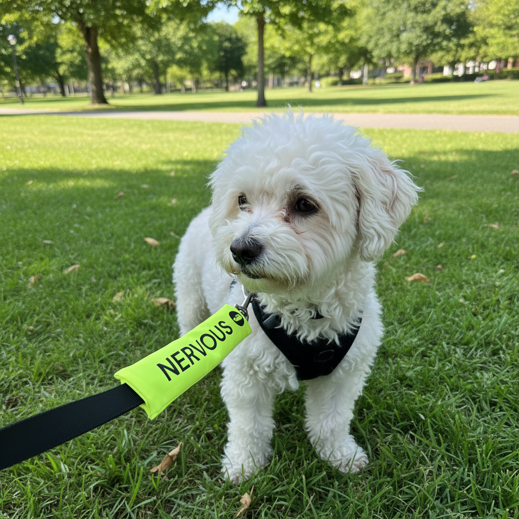 'NERVOUS' Leash Sleeve
