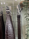 Mock Croc Leather Clip Lead