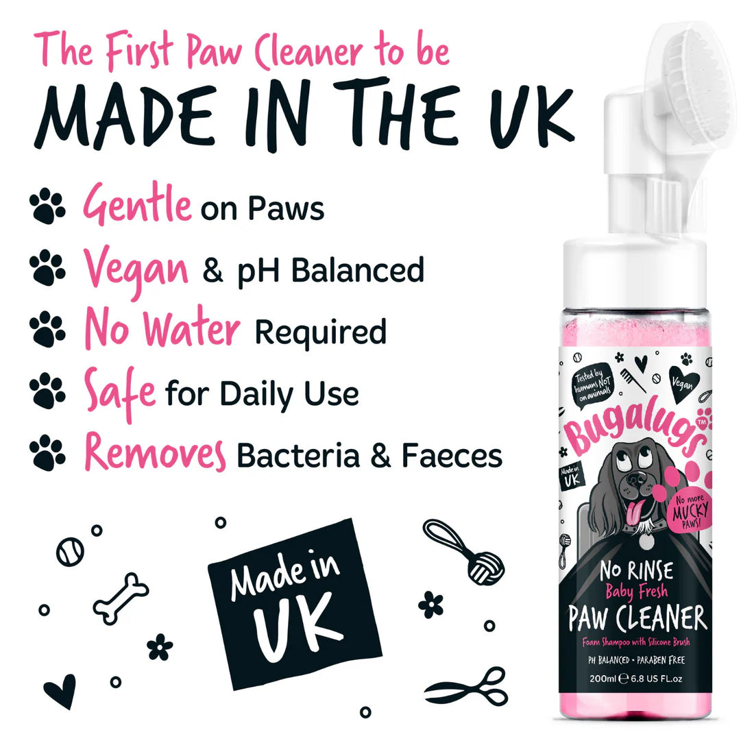Bugalugs No Rinse Paw Cleaner