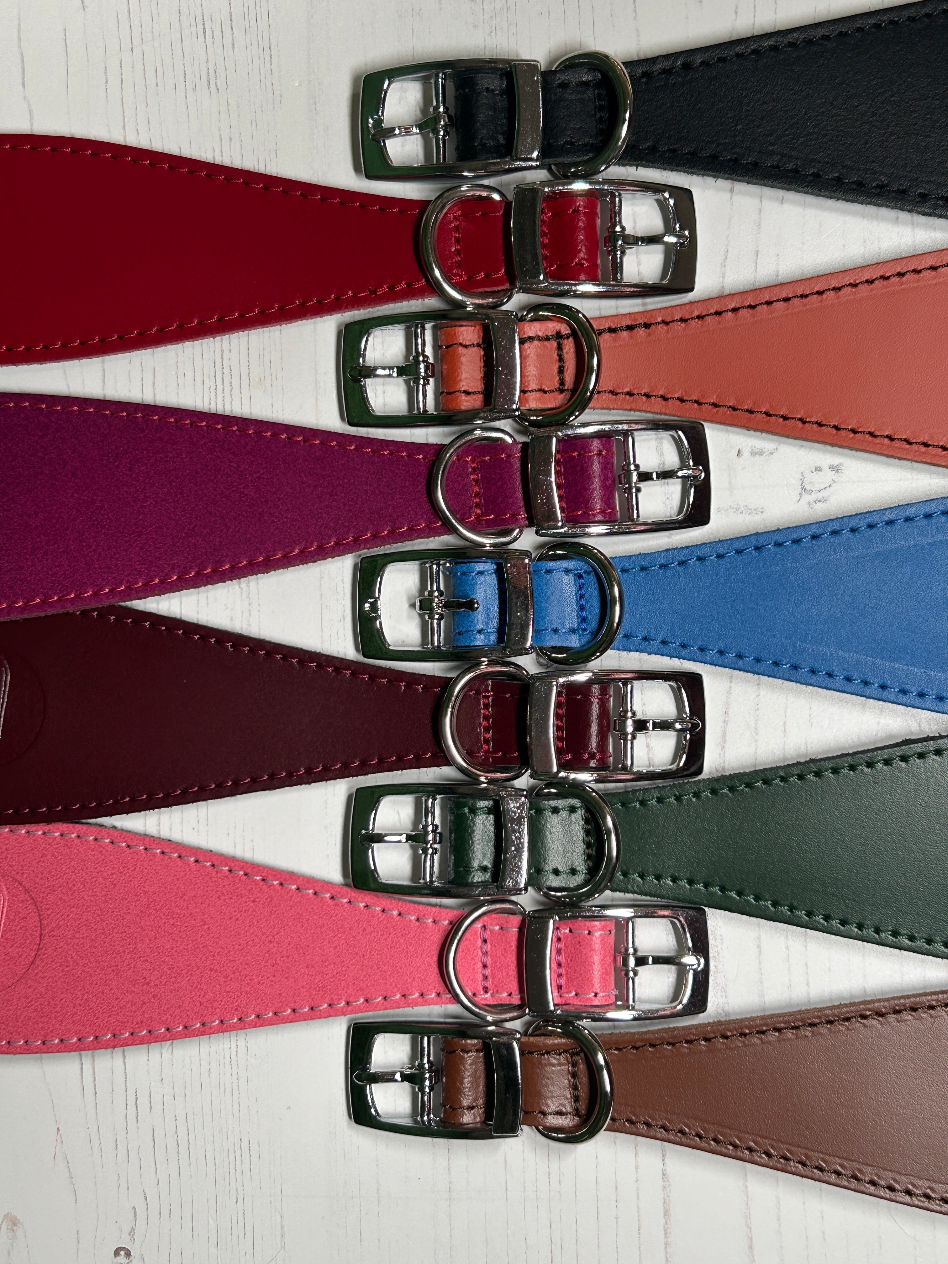 Padded Leather Fishtail Hound Collar